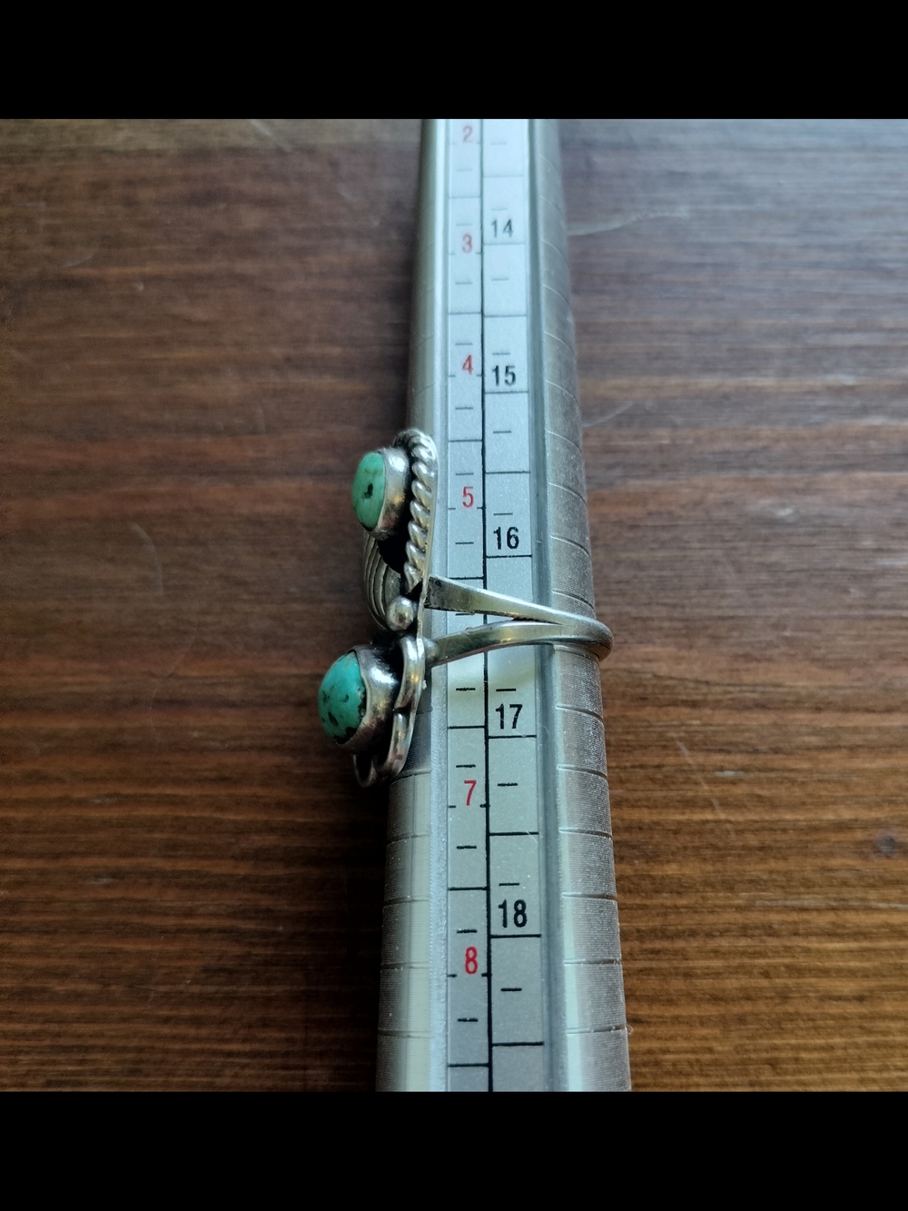 Vintage Sterling Silver Turquoise Native American Handmade Ring - Picture 3 of 3
